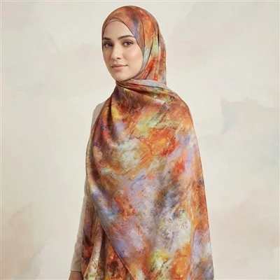 Pintura a l'oli imprès hiyab modal